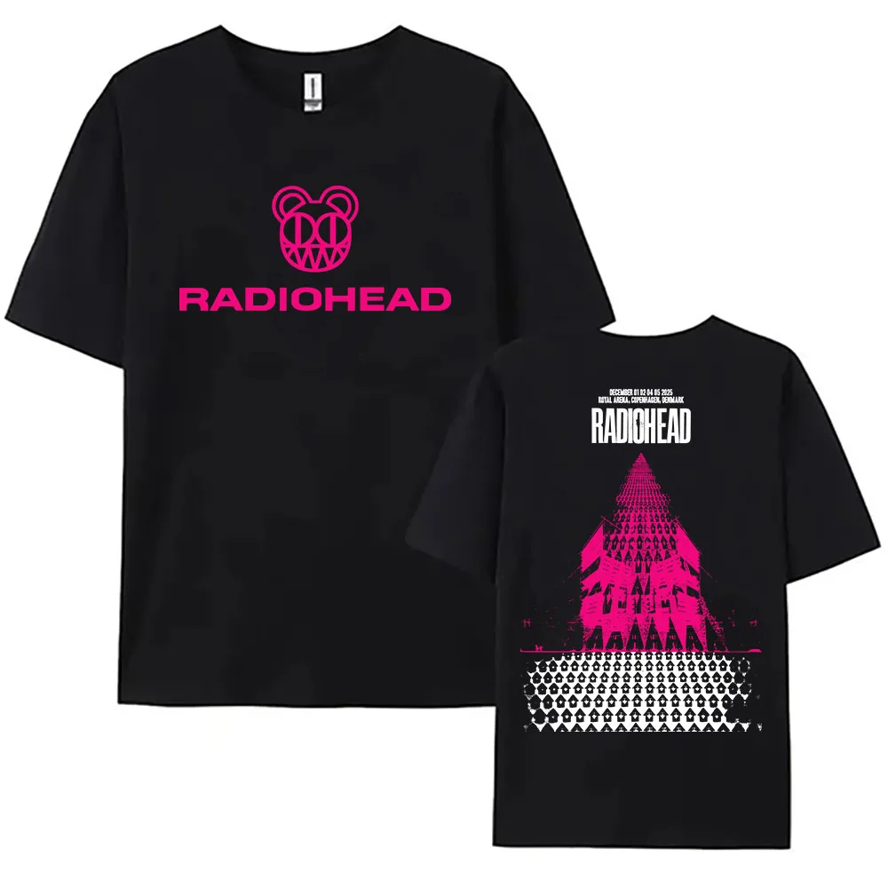 Radiohead Tour 2025 December Tshirts Hop Hop Unisex Streetwear Men Women Casual Loose T-shirt Fashion Cotton Female Clothing Tee
