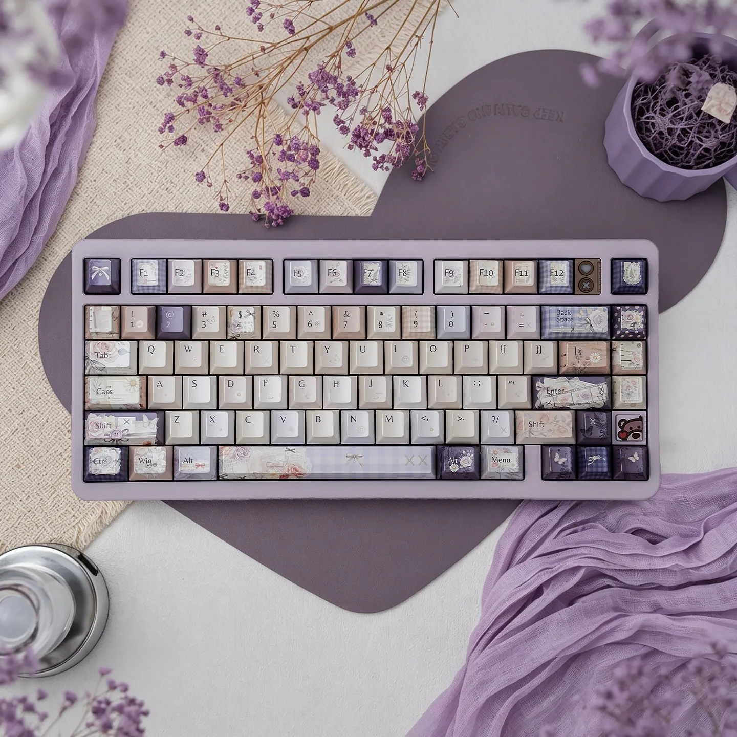 ure-purple-dreamy-flowing-flowers-pearl-finish-keycaps-121-keys-dye-sub-custom-pbt-keycap-sets-for-mx-switch-mechanical-keyboard