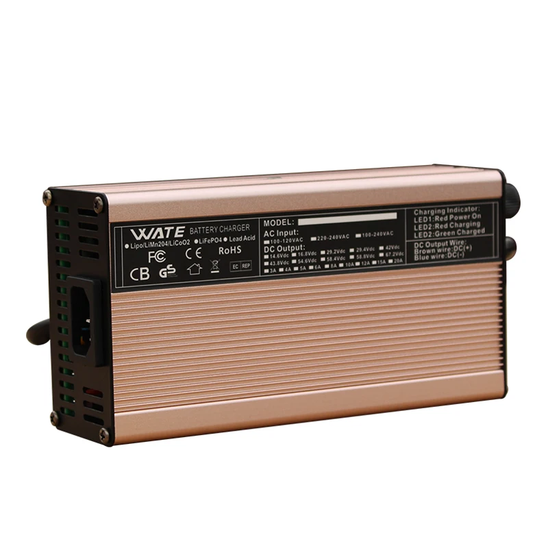 Зарядное устройство 24 В, 20 А, выход свинцово-кислотного аккумулятора 24 В, быстрая зарядка 27,6 В с вентилятором, полностью заряженная и самостоятельная остановка