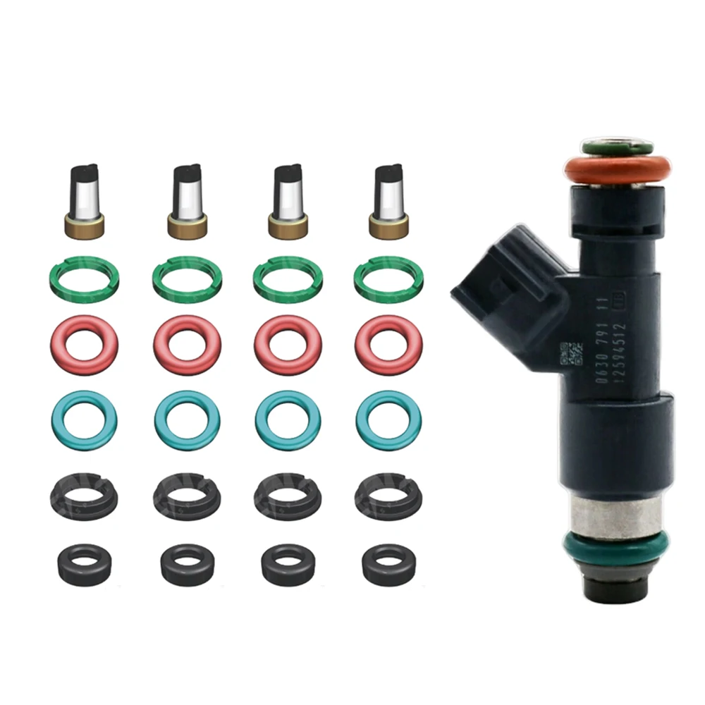 4/6 Sets Injector Repair Seal Kits 12594512 217-2436 Suitable for Chevrolet GM fuel injector 2172436 FJ977 67578