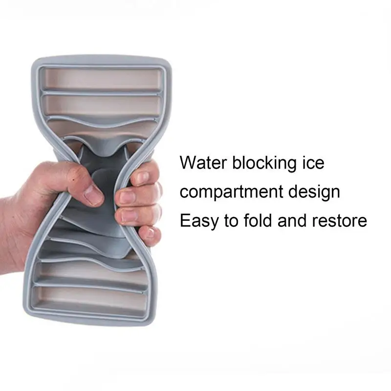 Ice Cube Tray for Freezer Easy Release Rectangle 10 Grid Silicone Ice Tray Small Ice Mold for Cold Beverage Smoothie Whisky