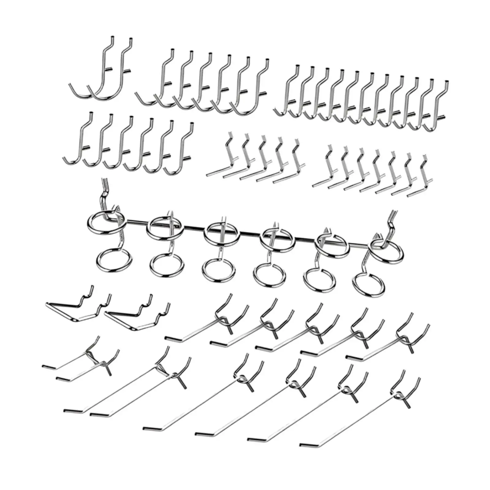 Pegboard Hooks Galvanized Steel Heavy Duty Assortment Organizer Kit Wall Hooks for Garage Kitchen