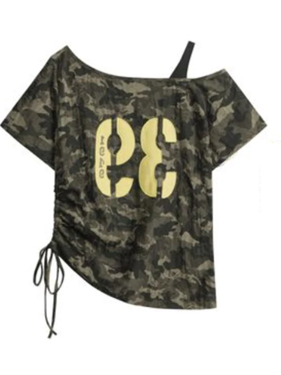 Retro Camouflage Print Short Sleeve T-Shirt - Image 5