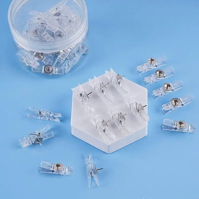 W89C 50 PCS لمقطع إبداعي يشبه المقطع الدبوس الورقي المذكرة وثيقة الصلب تاكز تزيين مقطع مقطع معلق للوحة الفلين د