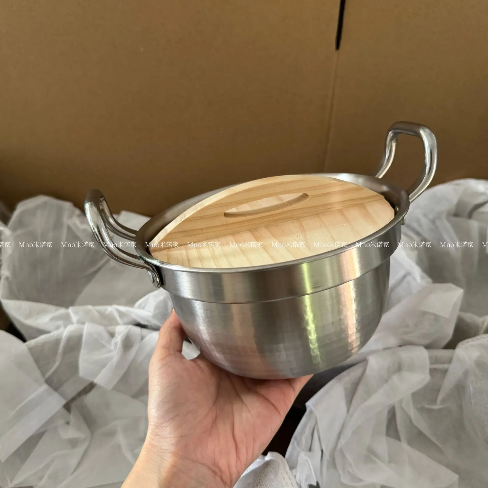 Stainless Steel 304 Korean Soup Pot With Handle No Coating Non Stick Induction Cooker Gas Dishwasher Safe 170mm 200mm 230mm