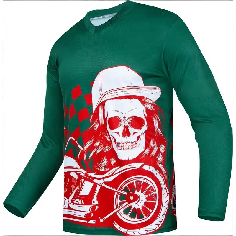 3D Long Sleeve 2026 New Men Cycling Jersey Quick Dry Motocross Shirt Downhill Mountain Bike DH MX Motorcycle Clothing MTB view 4