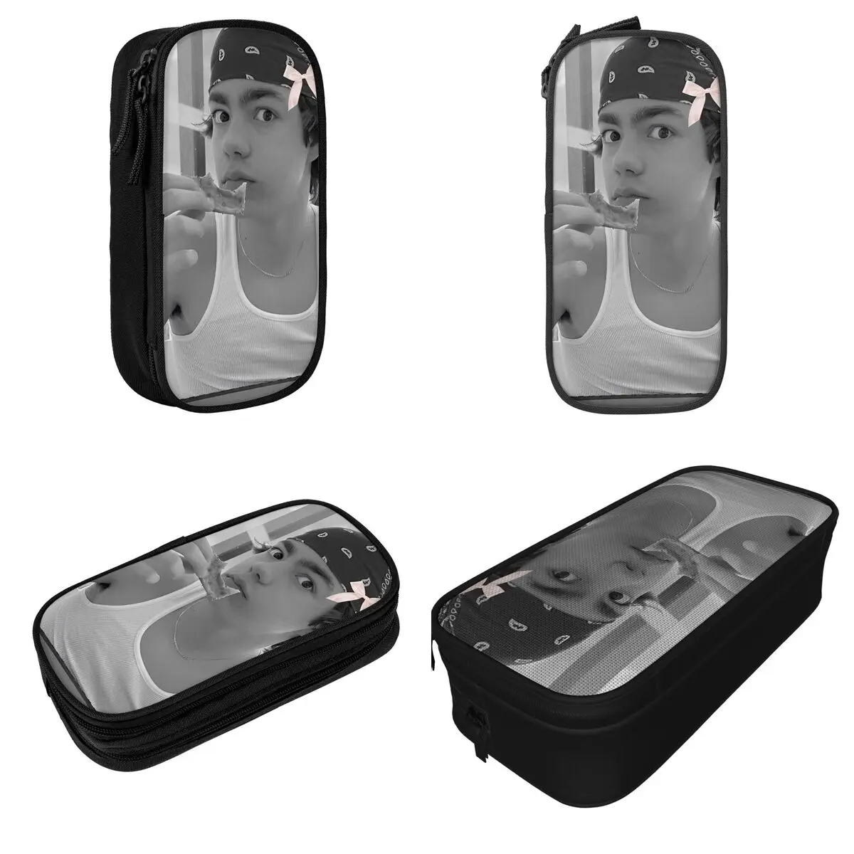 Malachi Barton Actor Pencil Case Pencilcases Pen Holder for Student Big Capacity Bags School Supplies Gifts Stationery