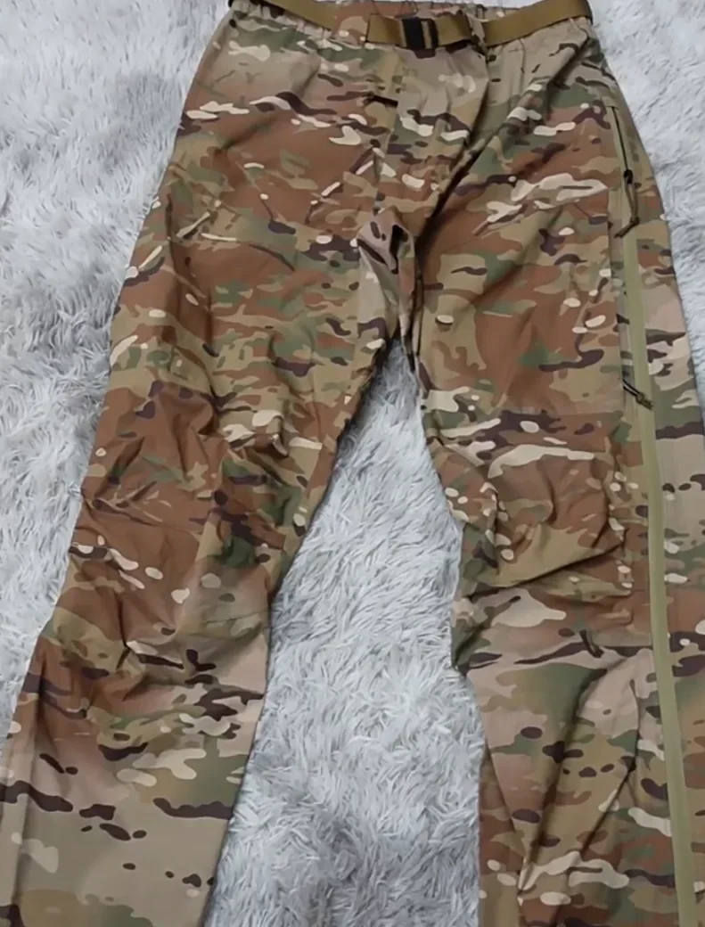 Pantaloni tattici Hardshell impermeabili da uomo Pantaloni da combattimento mimetici multicam con zip intera Pantaloni da trekking sottili per arrampicata in montagna all'aperto