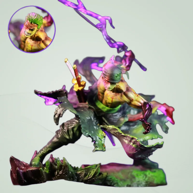 

Аниме-фигурка One Piece ZERO, модель Бледный Зоро с двумя мечами и двойной головой, коллекционная статуэтка