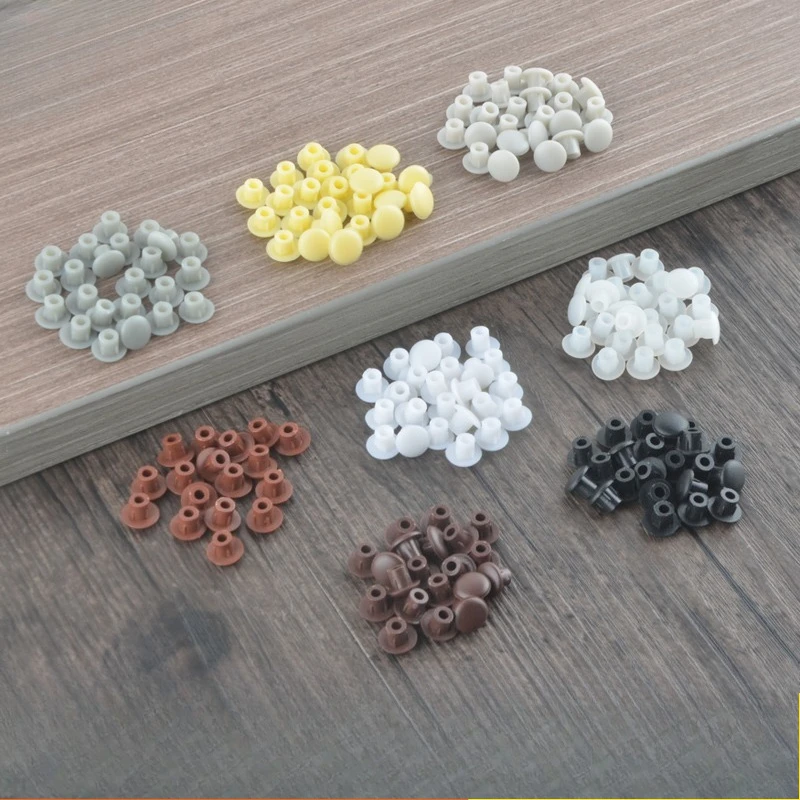 

100Pcs 5mm Plastic Hole Covers Furniture Screw Caps Cabinet Dust Plugs Grommet Fitting