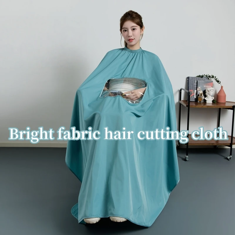 

Bright Fabric Barber Cape Hairsalon Hair Cutting Capes Hairdressing Cloaks Long Sleeves Barber Robe Hairdresser Haircut Gown