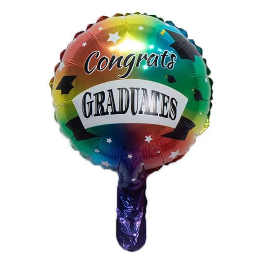 50pcs 10inch Congrats Grad Air Balloons Back To School Graduation Foil Balloon Birthday Party Decoration Globos Supplies