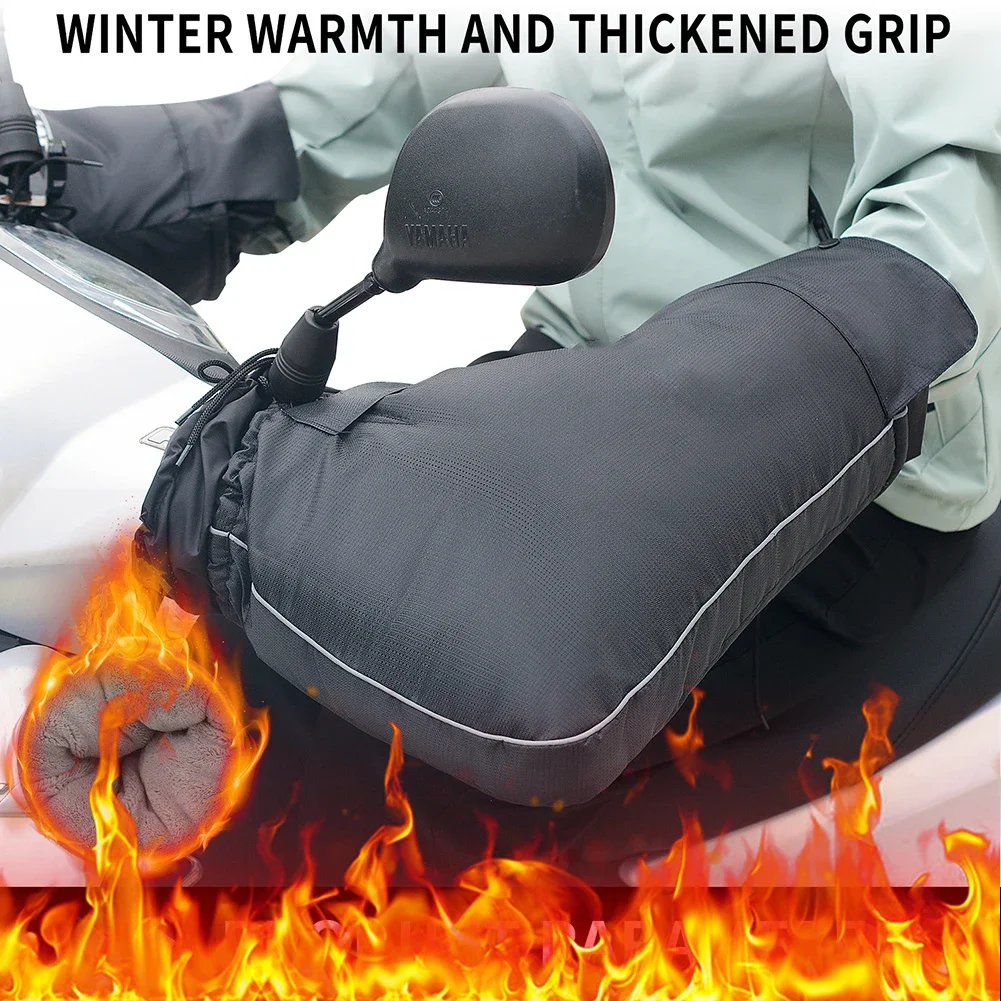 

Motorcycle Thick Warm Handlebar Muff Waterproof Scooter Grip Handle Bar Muff Winter Protective Warmer Thermal Cover Gloves