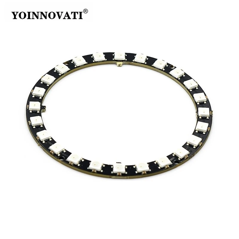 WS2812B Module Strip 24 Bits 24 X WS2812 5050 RGB LED Ring Lamp Light with Integrated Drivers Ws2812 RGB 24