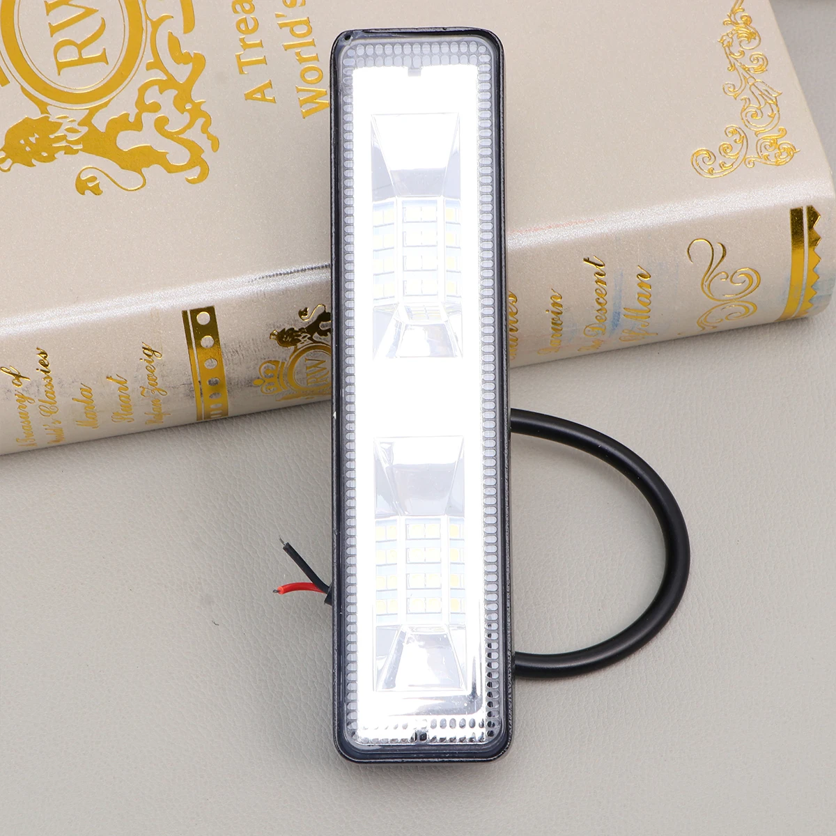 

1Pc 16Led Universal Car Wind Power Daytime Running Light Auto Exterior Led Headlight Assembly