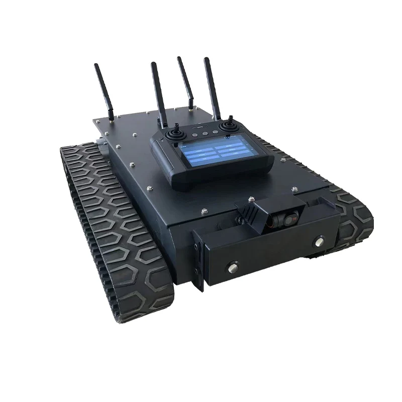 

Track chassis assembly with electric remote control all-terrain track walking assembly platform small track chassis