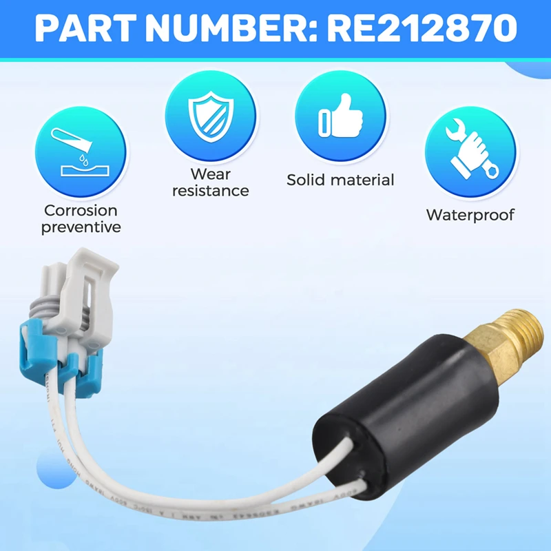 Transmission Oil Pressure Sensor RE212870 For John Deere 7330 7520 6110M 6110R 6120M 6120R