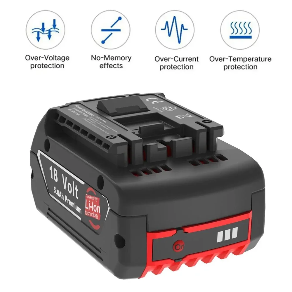 Akumulator do elektronarzędzi 18 V 6,0/8,0/10,0 Ah kompatybilny z BAT609 610618619 Nadaje się do zaawansowanej pojemności akumulatora Bosch i długiej Li
