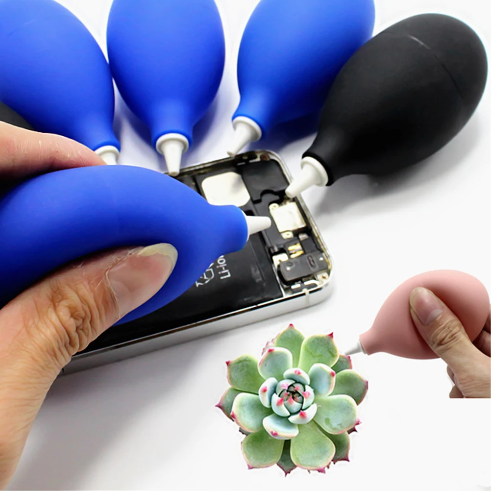 

4 Pcs Cleaning Blower Silicone Suction Bulb Squeeze for Succulents Watch Lens Computer Camera Tool Home Studio