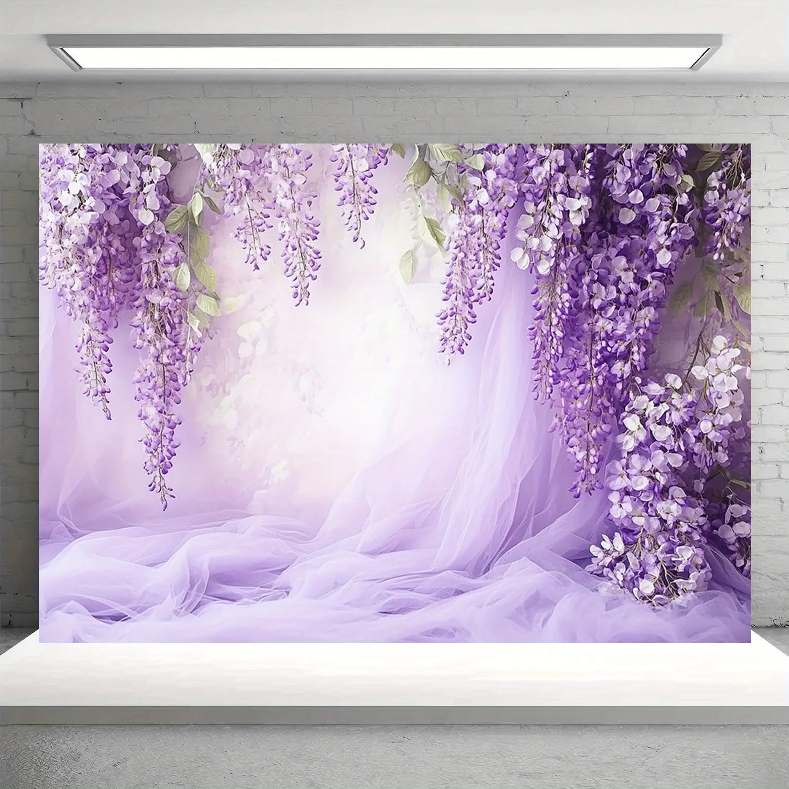 قماش خلفية أنيق لحفلات الزفاف على شكل زهرة الوستارية، مناسب لحفلات الزفاف وأعياد الميلاد