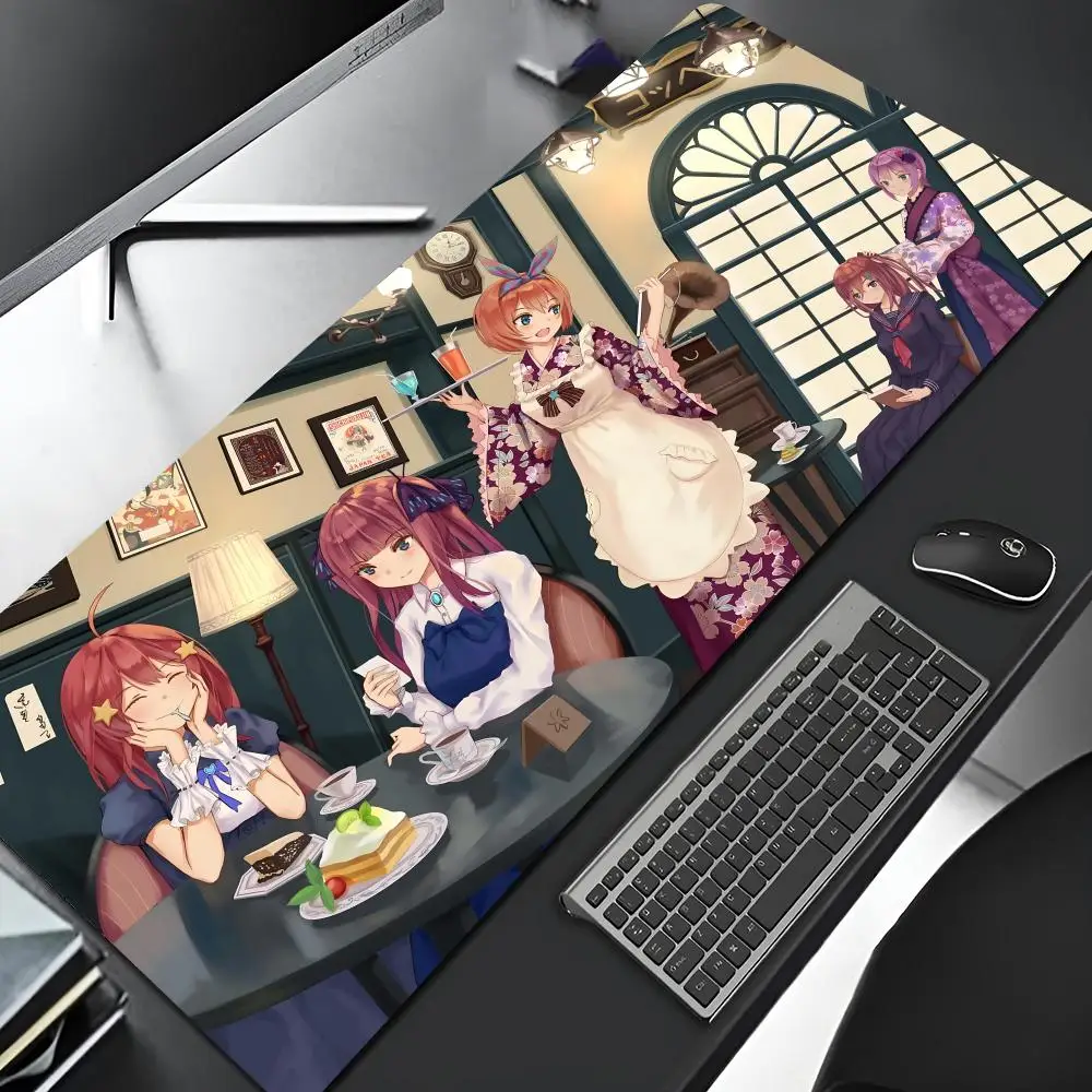 The Quintessential Quintuplets Video Game Mouse Pad Edge Big Gaming Locking Computer Gamer Large Rubber Art Mousepad Laptop Desk