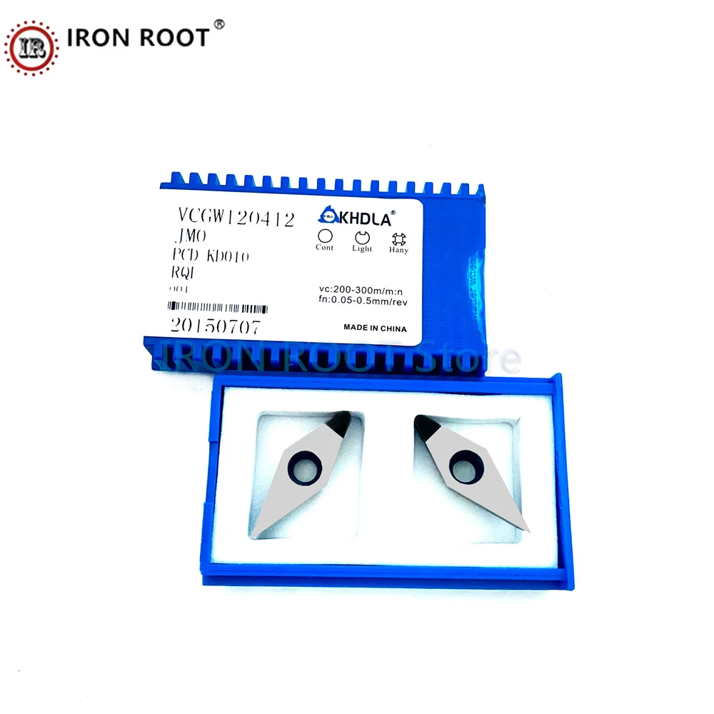 2pcs VCGW 160402 160404 160408 160412 PCD Diamond insert CNC Turning Tool For SVVCN Tool Holder