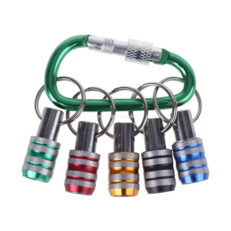 5pcs 1/4 Inch Shank Keychain Extension Bar Screwdriver Bits Holder Socket Adapter Drill Bit Screw Adapter Dropship