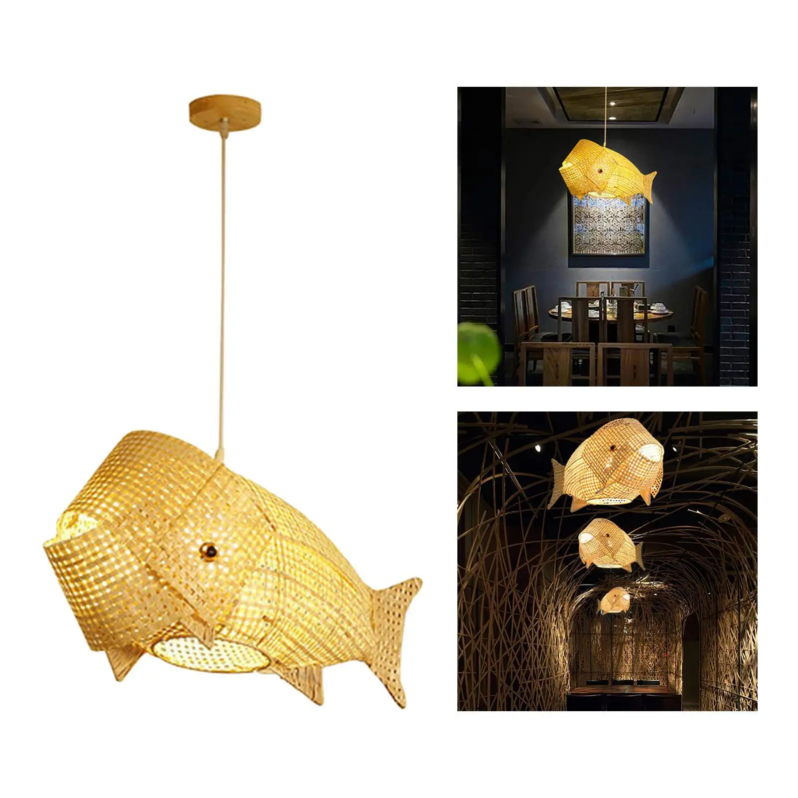 Fish Shape Pendant Lampshade Living Room Ceiling Hanging Lamp Light Shade