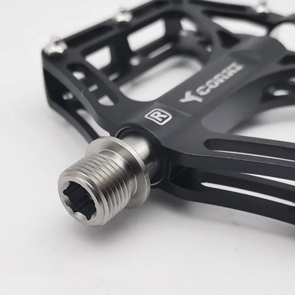 

Upgrade Your Bike's Performance with MTB Bicycle Pedals Titanium Axis 3 Bearings and Ultra Light 212g 9/16inch
