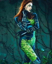 New Poison Ivy Cosplay Costume Zentai Bodysuit Suit Jumpsuit Superhero Halloween Adults/Kids