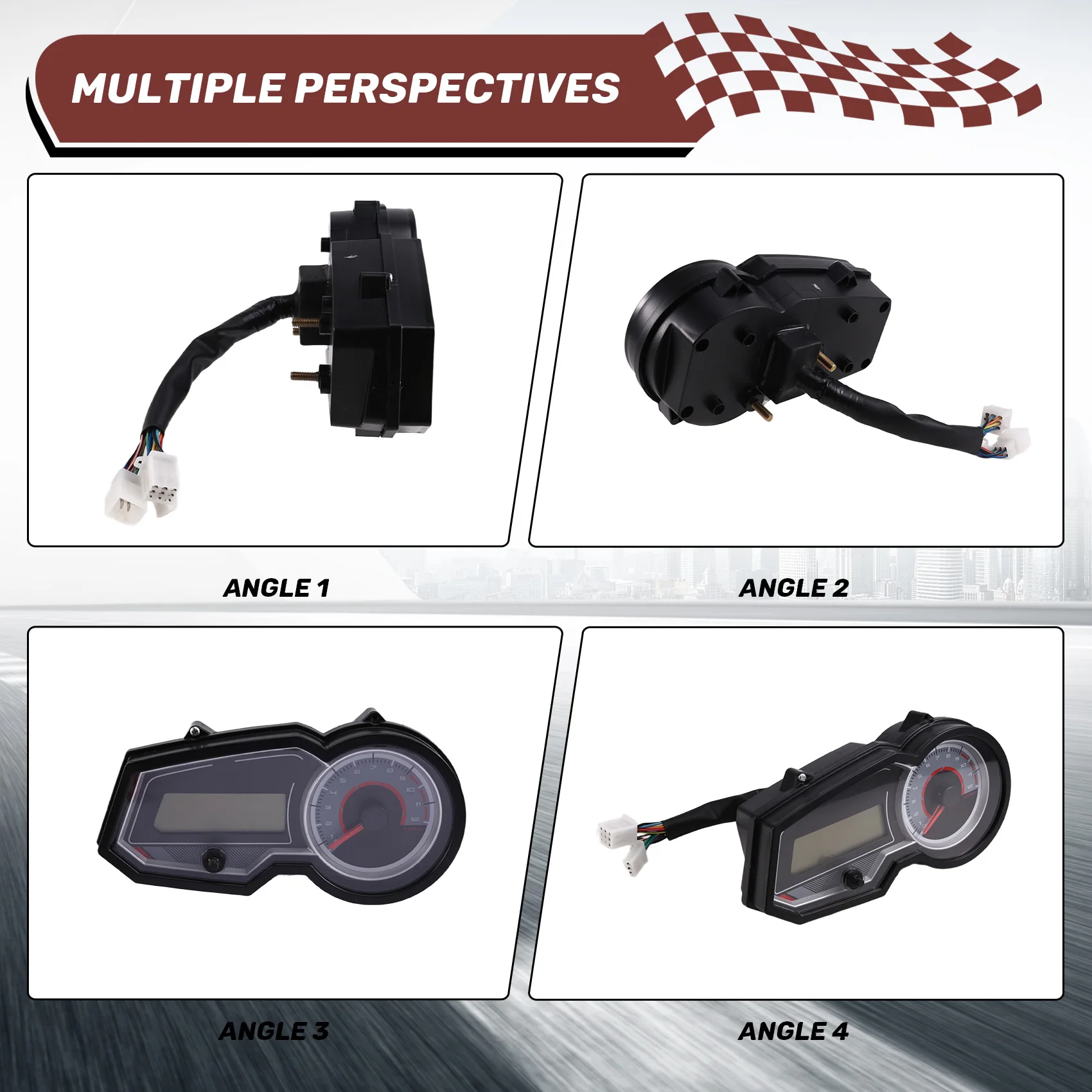 

Motorcycle Lcd Digital Meter Speedometer Odometer Tachometer Gauge For Piaggio Robinson 125-AS55