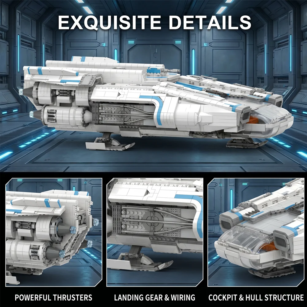 5611PCS Space War Pathfinder Freighter Airship Building Blocks Movie Aircraft Modular Assembly Model Bricks Creative Adult Gift