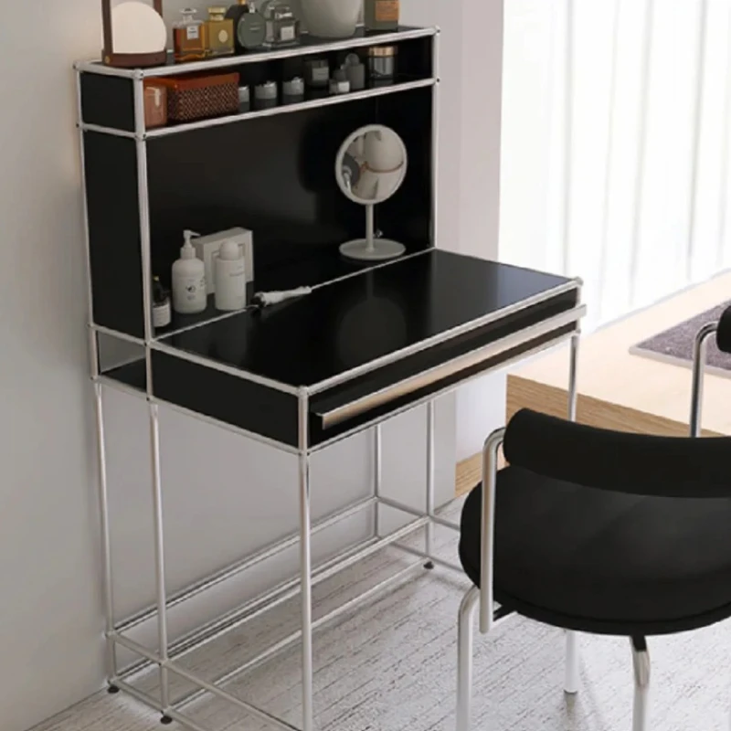 Bedroom home makeup table medieval modern minimalist module stainless steel custom retro dressing table