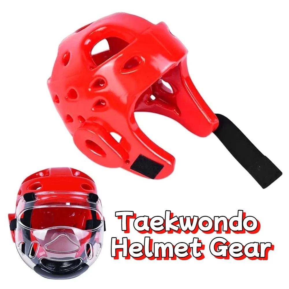 Head Protection Taekwondo Helmet Gear Portable PU Material Muay Thai Helmet One-Time Molding Protective Gear Karate Helmet