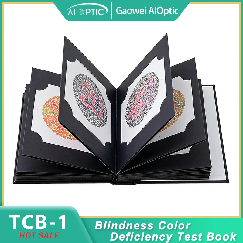 New Edition Ishihara Optometry Test Book | 38 HD Plates | Premium Leather Cover Quality Blindness Color Deficiency Test Book