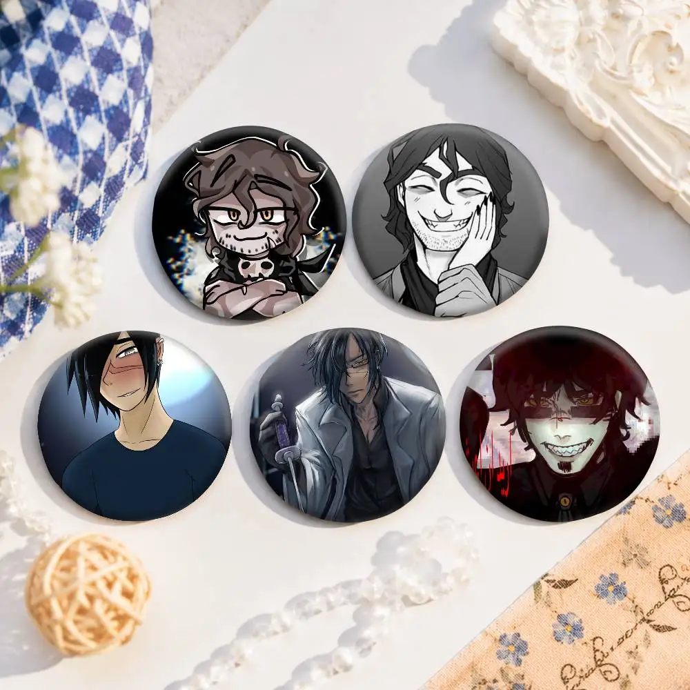 Boyfriend To Death Badge On Backpack Accessories Manga Icons Pins Round Cartoon Brooches For Clothes Bag Decor Gifts