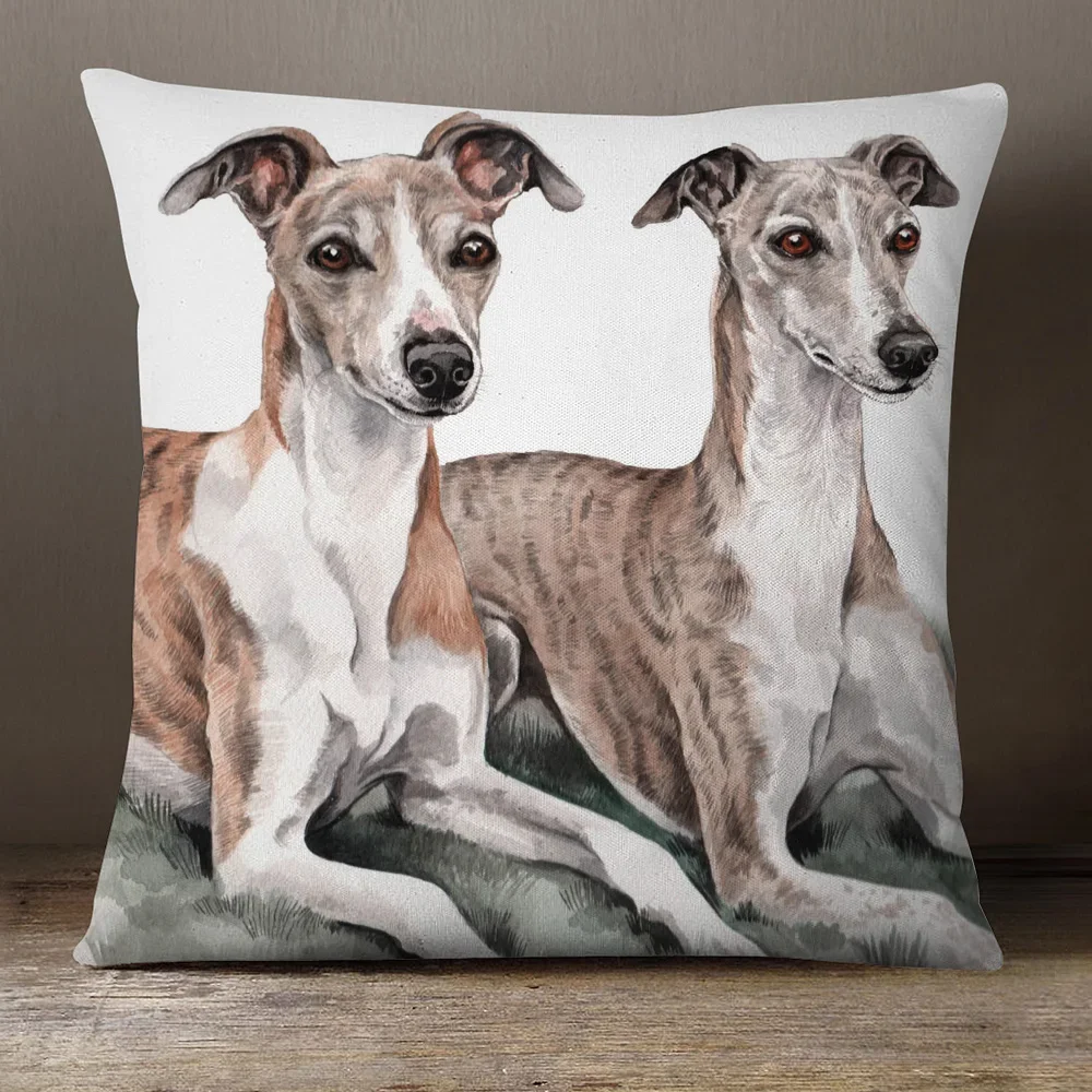 Irish Setter Springer Spaniel Dog Border Collie Whippet Dogs Poster Art Cushion Cover Pillow Case