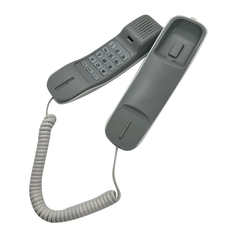 KX-T638 Wall-Mounted Telephone Desk Phone Fixed Landline Telephones Redial Pause for Home Office E65C