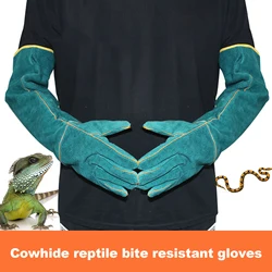 Guantes de seguridad antimordeduras para mascotas, guantes de apicultura, protección Ultra larga, antiarañazos para perro, gato, pájaro, serpiente, lagarto, entrenamiento de baño