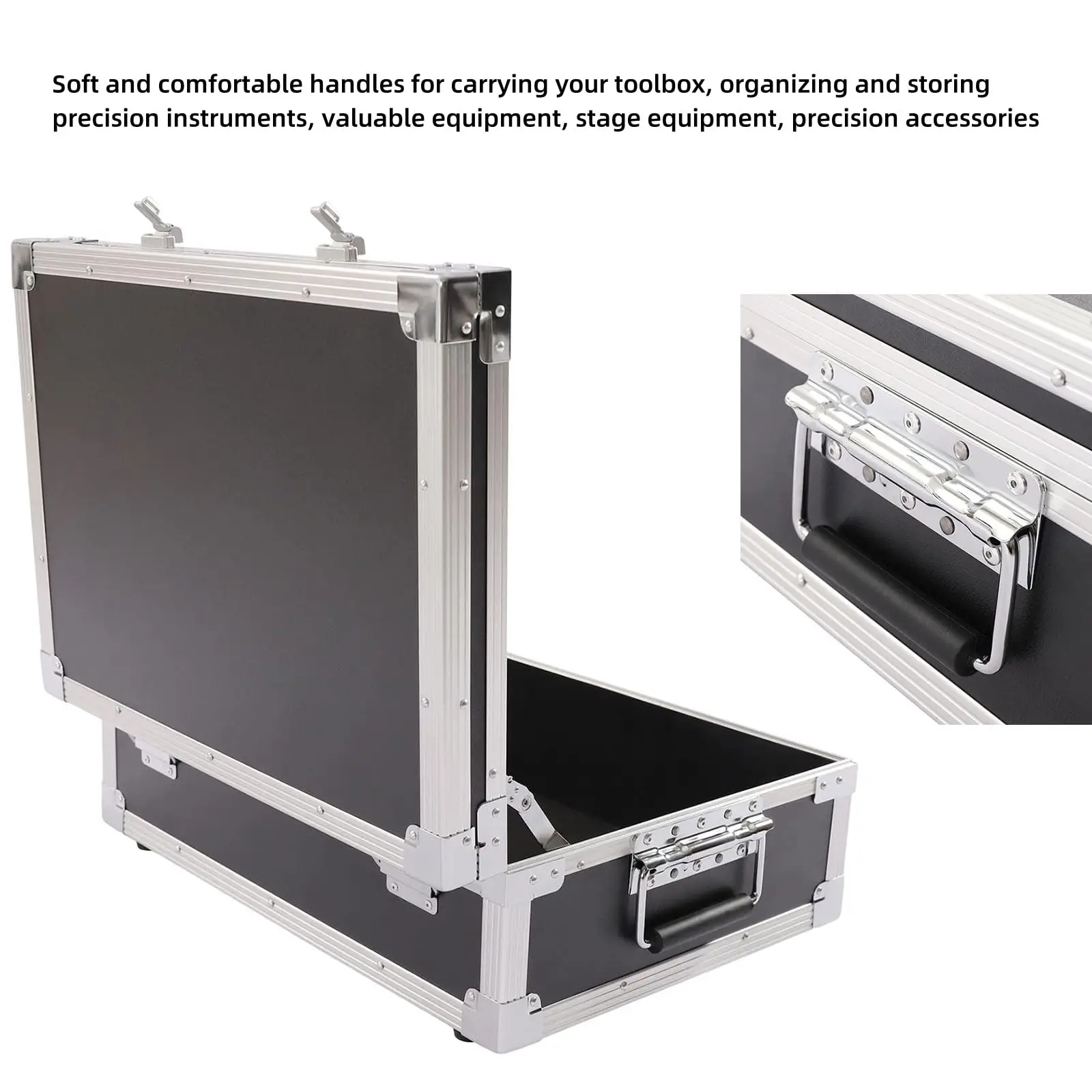 صندوق تخزين القفل، صندوق أمان من الألومنيوم مع قفل مجمع، صندوق أمان كبير السعة للأشياء الشخصية والكمبيوتر المحمول النقدي،