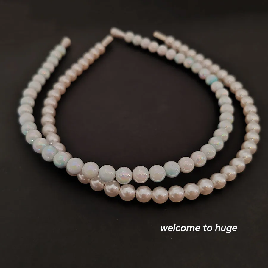 2pc Mode Vintage Erweiterte Perle Haarband für Frauen Mädchen Elegante Koreanische Haar Hoops Stirnband Zubehör – Detail 7