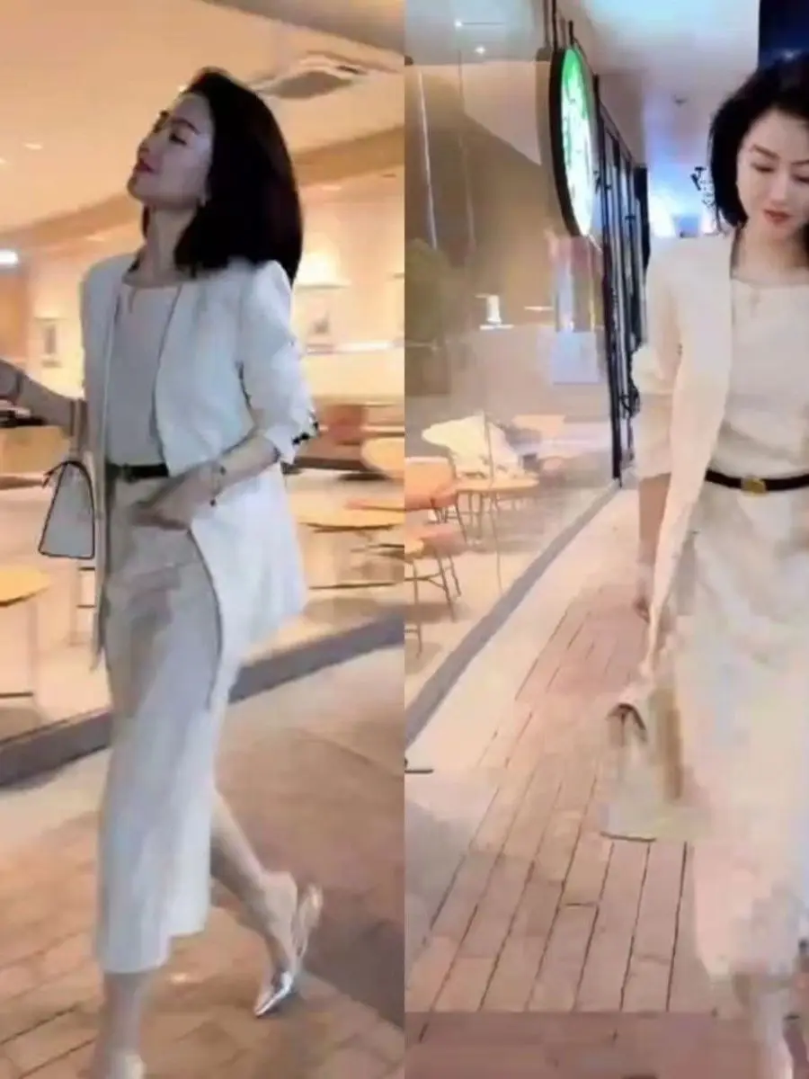 

High-End Fashion Women's OL Suit Set Dress Jacket Dress Chinese Polyester Fiber Long Sleeve Long Pants Spring 2026