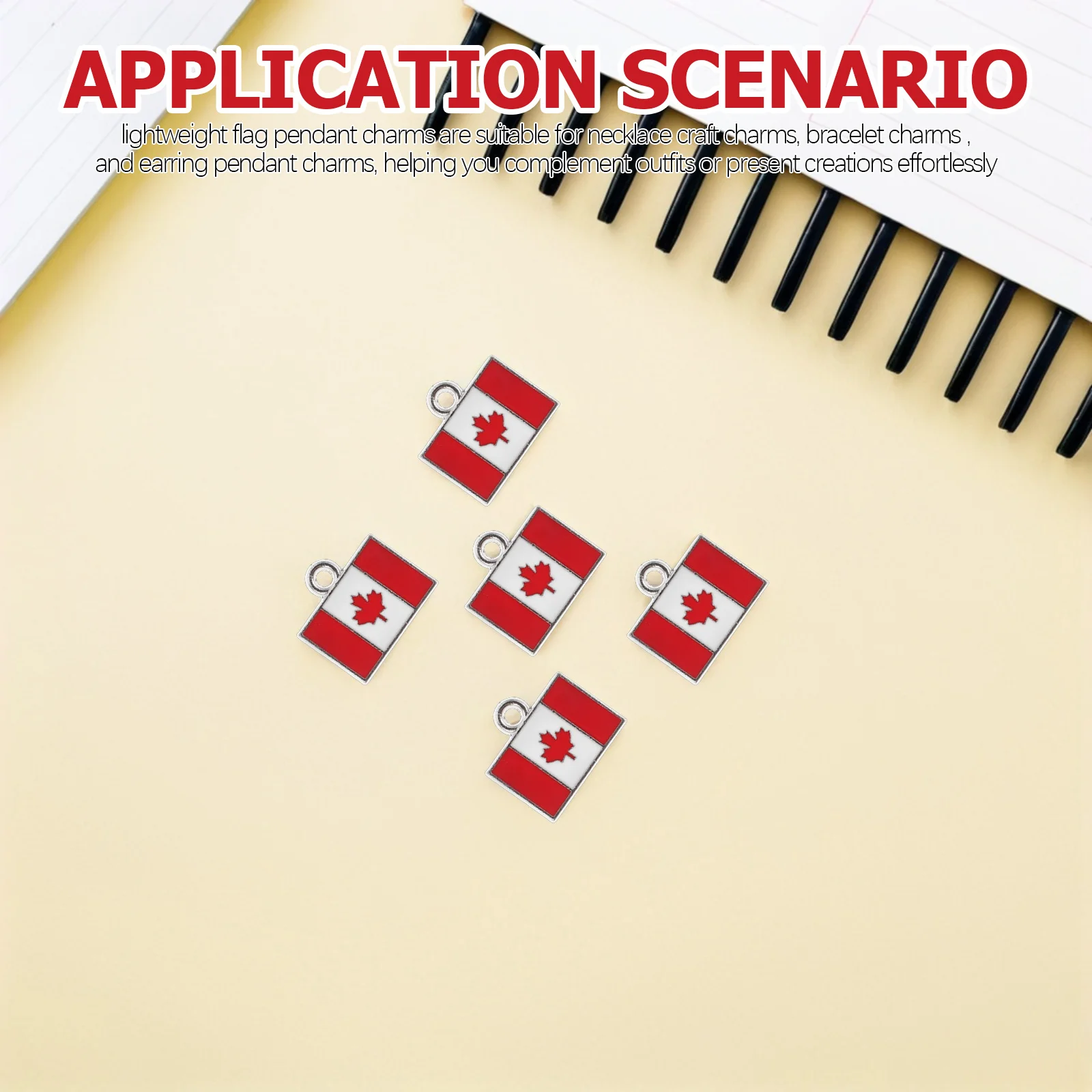 

20Pcs Canada Flag Pendant Charms Drip Oil for Jewelry Making Craft Supplies Bracelet DIY Necklace Earring Accessories Patriotic