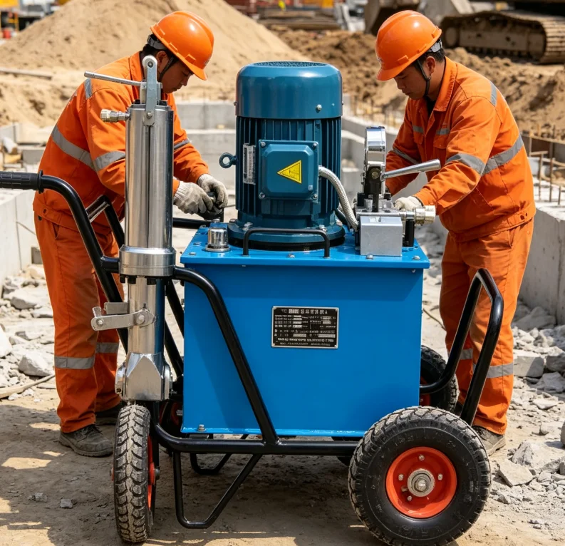 Hydraulic Rock Splitter Portable 32mm Wedge Splitting Tool Affordable Rock Breaking Equipment for Small Construction Project
