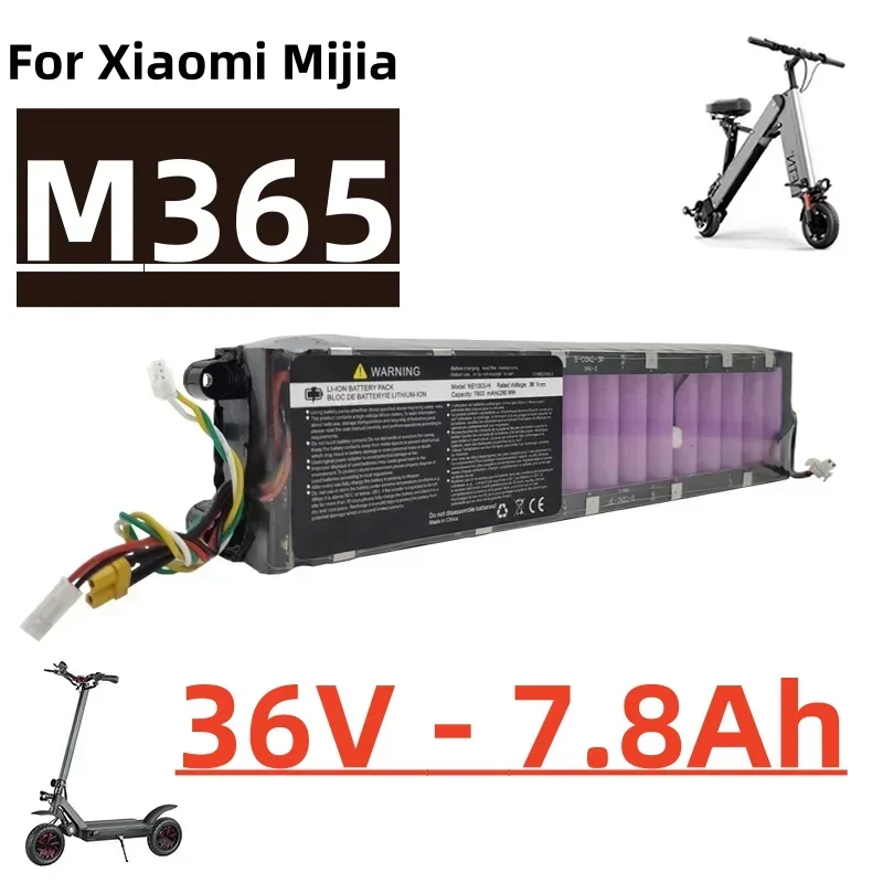 Li-ion Battery Suitable for Xiaomi Mijia M365 Scooter, Electric Scooter, Waterproof, Bluetooth Communication, 36V, 7800mAh