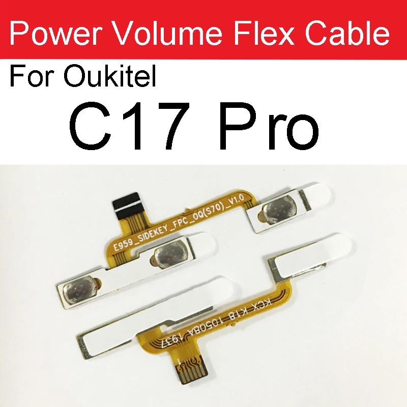 Volume Power Flex Cable For OUKITEL C17 Pro Switch On off Power Up Down Voulme Audio Buttons Flex Ribbon Parts