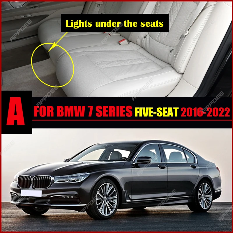 Car Floor Mats for BMW 7 Series G12 730li 740li 750li (4-Seat/5-Seat) 2016-2022 21 20 19 18 17 Carpet Cover Interior Accessories