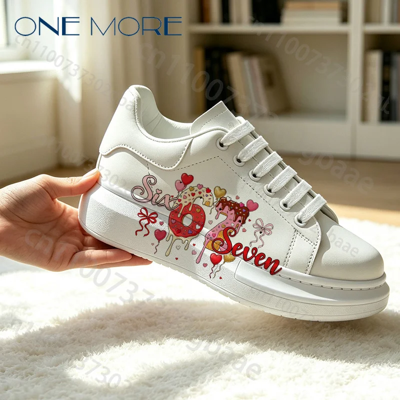 67 Six Seven Printed Men Woman Fashion Street Graffiti Casual Shoes PU Leather Platform Sneakers Free Shipping Outdoor Shoes