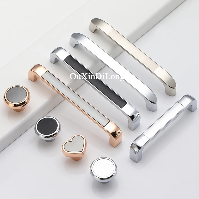 جديد 4 قطعة سبائك الزنك الصلبة مقابض لقطع الأثاث الأوروبي درج يسحب خزانة خزانة المطبخ حذاء التلفزيون خزانة مشروبات تسحب المقابض #1