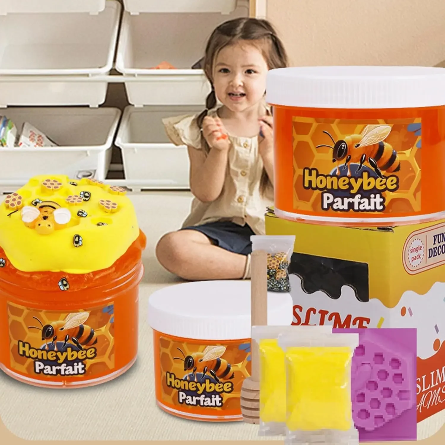 Honey Themed Butter Slime Slime Set for Girls & Boys 8-12 Years Slime Party Gifts for Kids Sensory Toy Slime for Kids